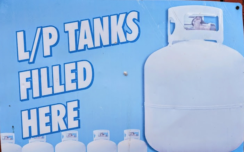 Propane filling We fill your personal propane tanks here,